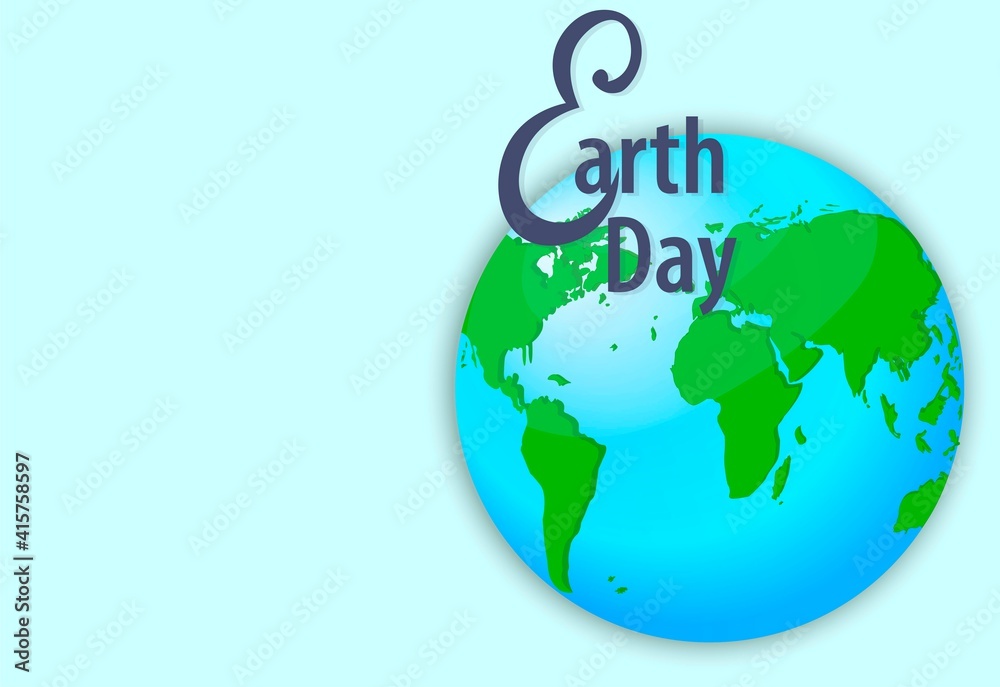 Earth Day vector banner. Eco concept.
Save the environment, care for the environment. Green Planet.
Logo template.