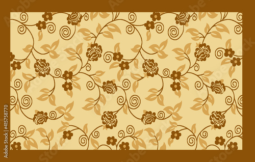 Carpet and bathmat Vintage Style Tribal design pattern with distressed texture and effect 