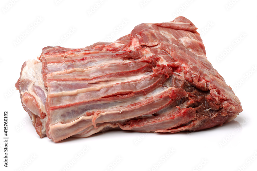 Obraz premium raw lamb meat on white background