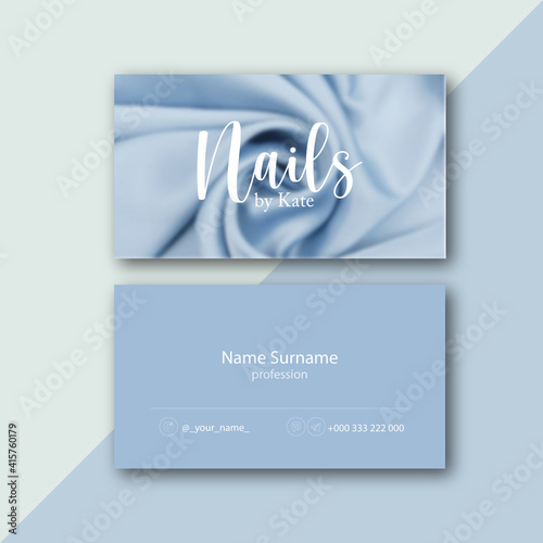 Blue business card template