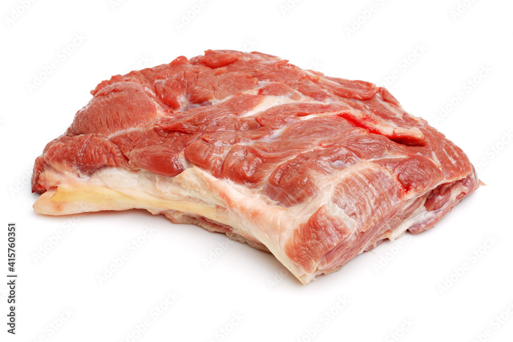raw lamb meat on white background raw lamb meat on white background