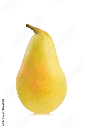 Yellow pear isolated on white background