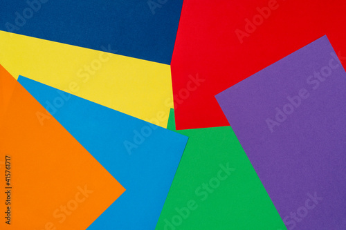 Multi-colored sheets of paper