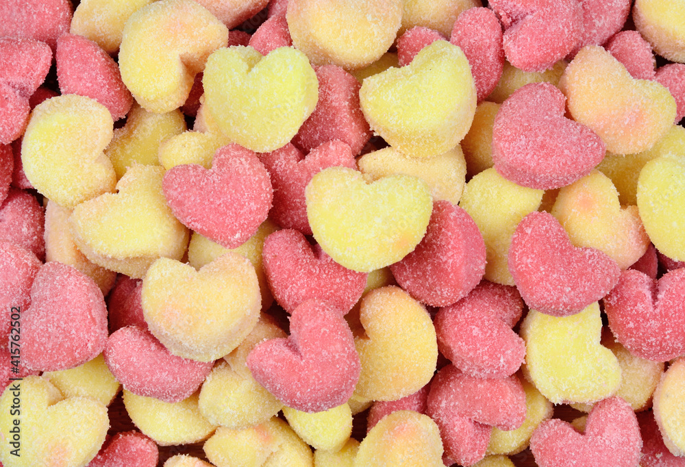 Background of many gnocchi hearts Background of many gnocchi hearts