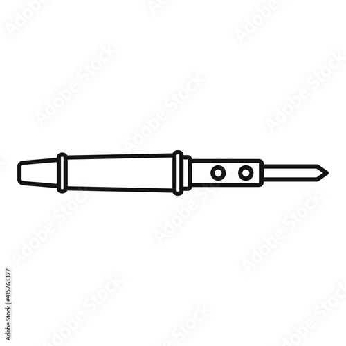 Soldering welding icon. Outline soldering welding vector icon for web design isolated on white background