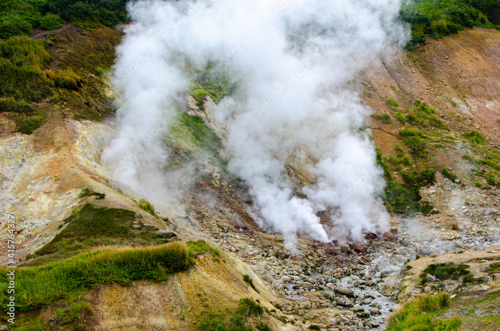 Geothermal Springs. Russia, Kamchatka 2020. Photo taken during an expedition to the volcano. Geothermal Springs. Russia, Kamchatka 2020. Photo taken during an expedition to the volcano.