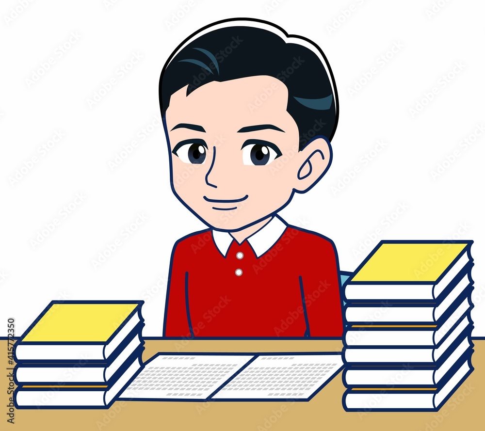 赤い長袖を着た若い男性 赤い長袖を着た若い男性