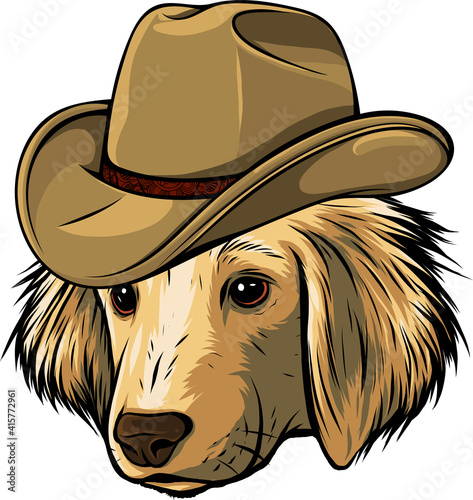 gangster dog with fedora hat vector illustration