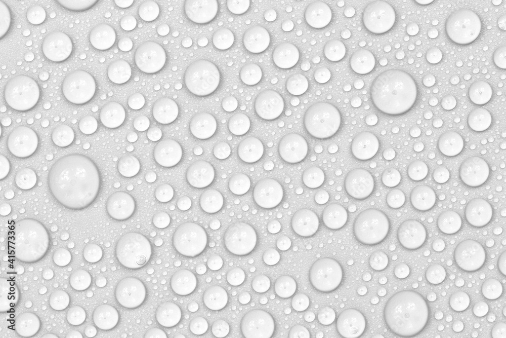 Water drops on white background texture. backdrop glass covered with drops of water. bubbles in water Water drops on white background texture. backdrop glass covered with drops of water. bubbles in water