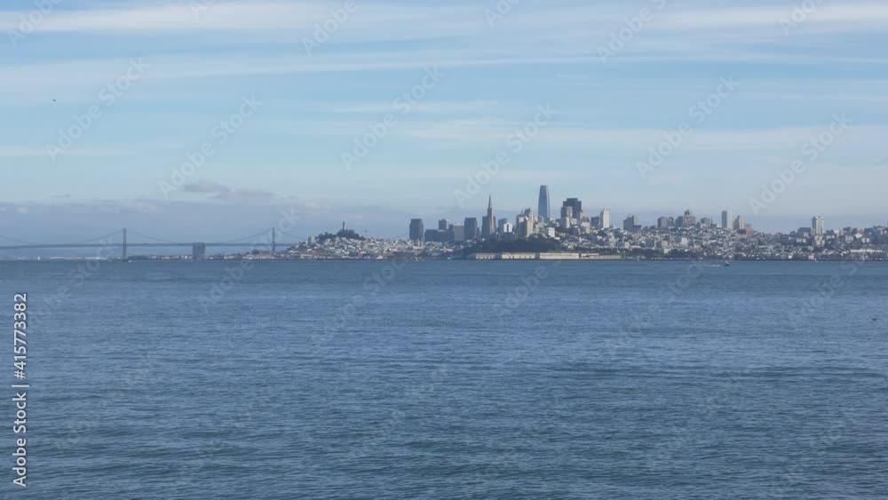 San Francisco City Downtown Panorama classic view San Francisco City Downtown Panorama classic view