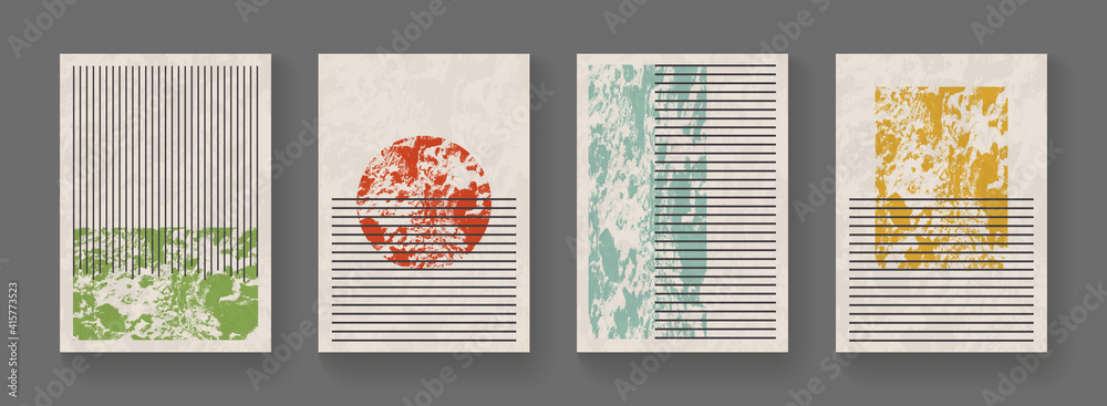 Set of minimal geometric posters. Abstract modern covers with simple shapes. Minimal retro backgrounds. Set of minimal geometric posters. Abstract modern covers with simple shapes. Minimal retro backgrounds.