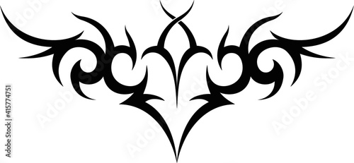 Vector symbol, ornament, tattoo. beautiful vector illustration. Drawings on the body, ancient symbols.	