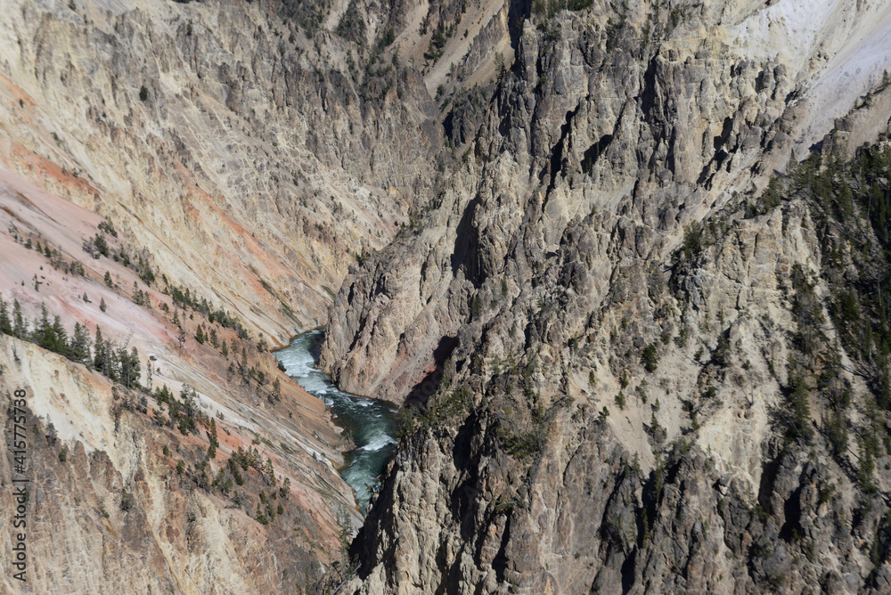 Grand Canyon of the Yellowstone River in Yellowstone National Park, Wyoming, USA