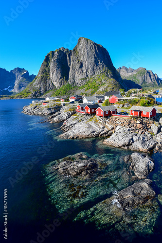 Fotografie, Obraz Stunning scenery of Hamnoy which is small fishing village at Lofoten islands, No