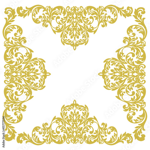 Oriental vector damask patterns for greeting cards and wedding invitations