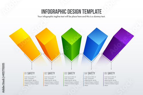 3d realistic Timeline infographics design vector can be used for workflow layout, diagram, annual report, web design. Business concept with 6 options, steps or processes.