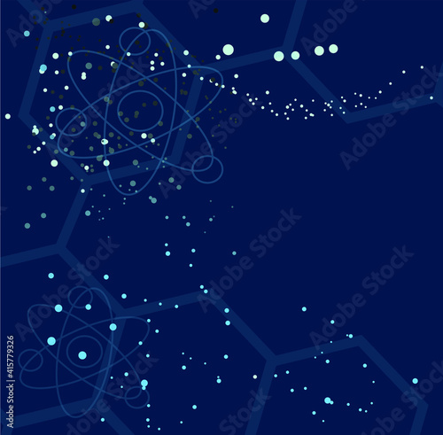 Technological scientific background. Hand drawing technologic science abstract vectors.