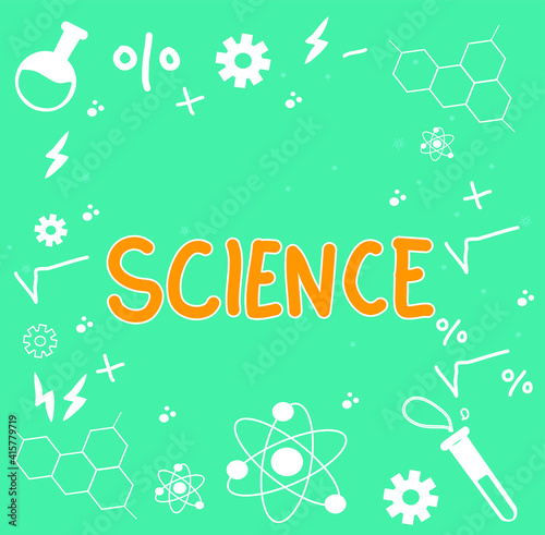 Technological scientific background. Hand drawing technologic science abstract vectors.
