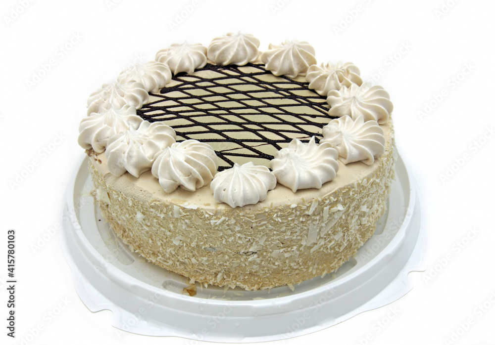 Obraz premium Wedding Cake Isolated On White Background