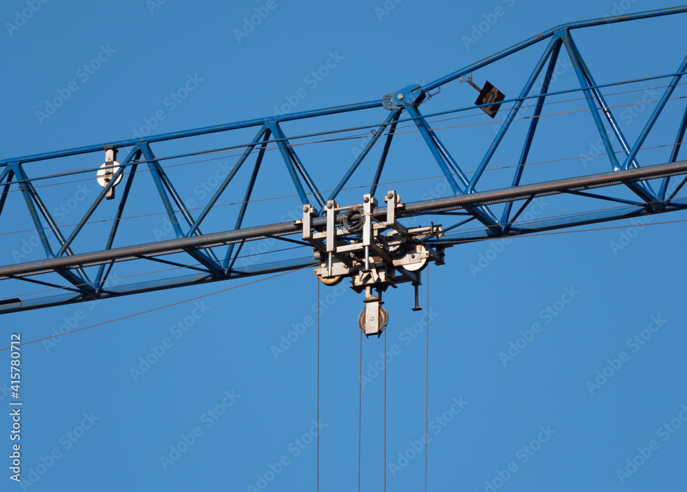 Building Under Construction, Crane and beautiful clouds no birds