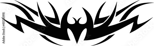 Vector symbol, ornament, tattoo. beautiful vector illustration. Drawings on the body, ancient symbols.	