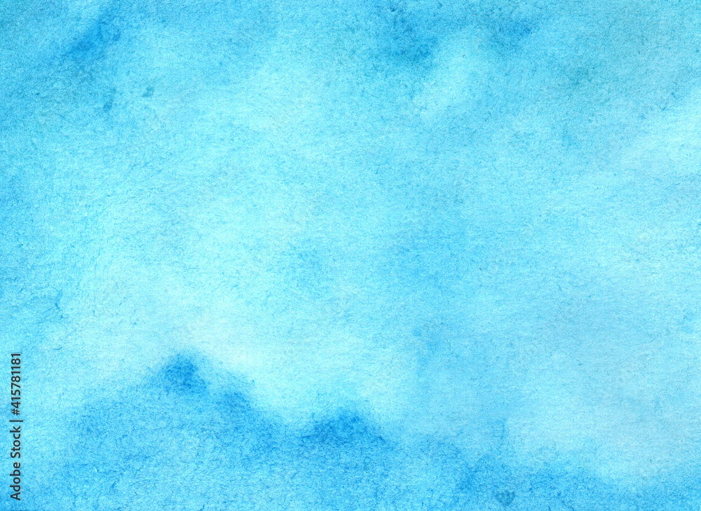 abstract blue sky in watercolor