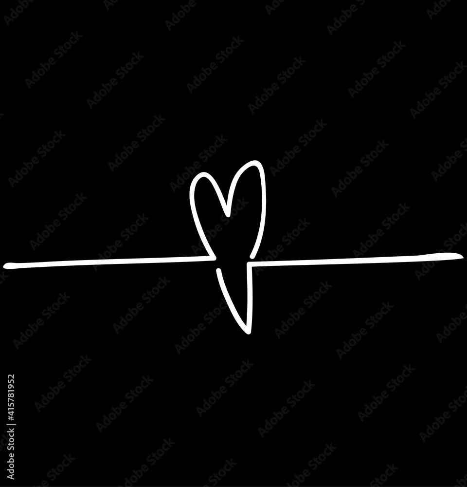 Obraz premium Doodle set of black and white pencil drawing objects. Hand drawn abstract illustration grunge elements. Vector abstract hearts for design use.