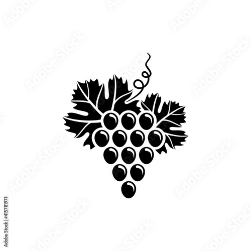 silhouette of black grapes