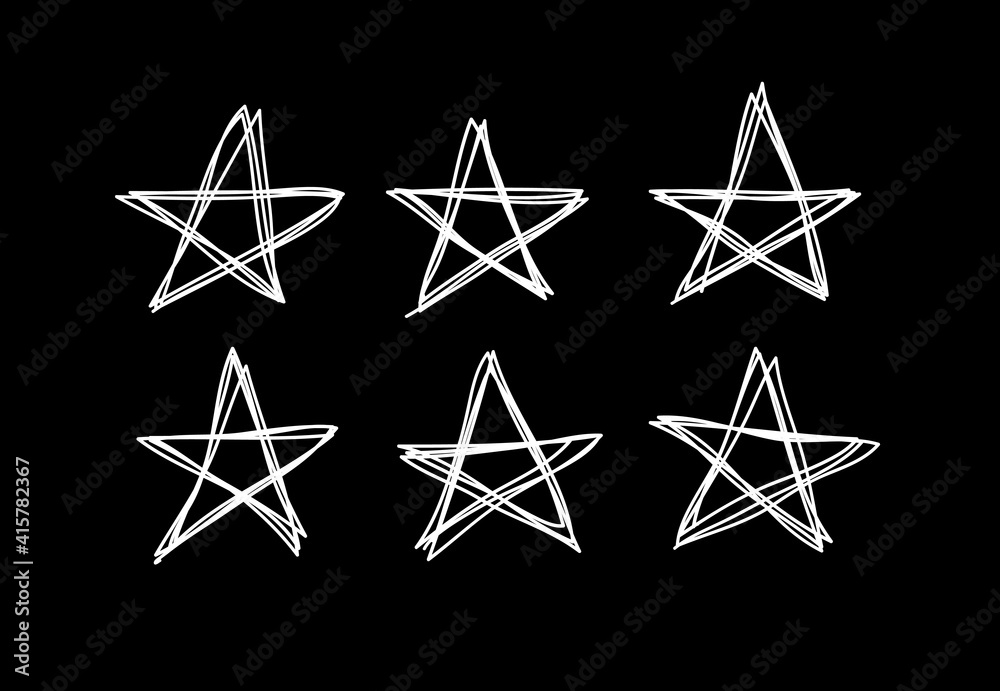 Doodle set of black and white pencil drawing objects. Hand drawn abstract illustration grunge elements. Vector abstract stars for design use. Doodle set of black and white pencil drawing objects. Hand drawn abstract illustration grunge elements. Vector abstract stars for design use.