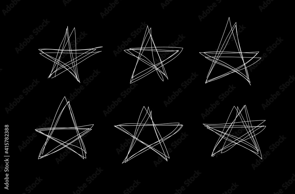 Doodle set of black and white pencil drawing objects. Hand drawn abstract illustration grunge elements. Vector abstract stars for design use. Doodle set of black and white pencil drawing objects. Hand drawn abstract illustration grunge elements. Vector abstract stars for design use.