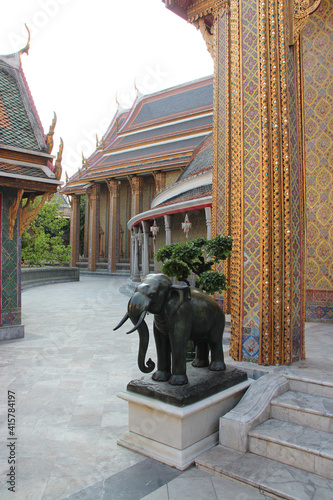 buddhist temple (Wat Ratchabophit) in bangkok (thailand)  photo