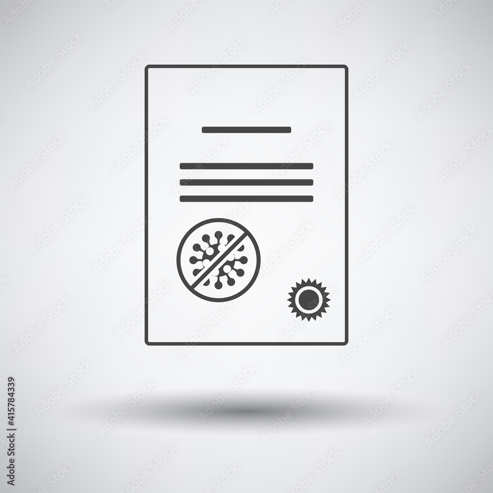 No Coronavirus Certificate Icon No Coronavirus Certificate Icon