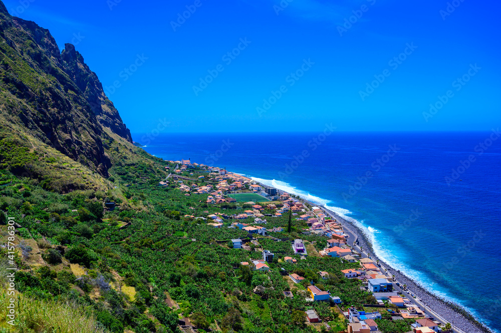 Beautiful landscape scenery in the west of Madeira island, Portgual