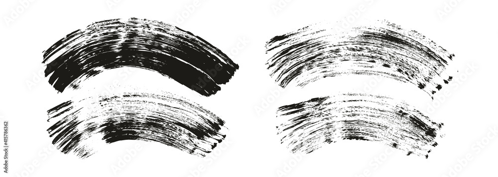 Flat Fan Brush Thick Curved Background High Detail Abstract Vector Background Set Flat Fan Brush Thick Curved Background High Detail Abstract Vector Background Set
