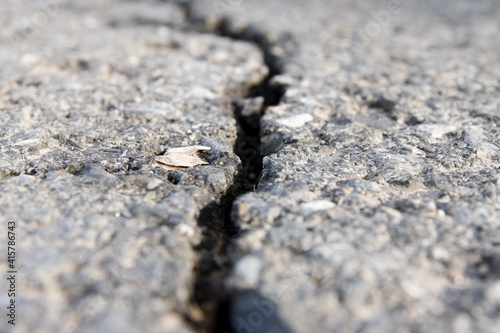 Riss im Asphalt