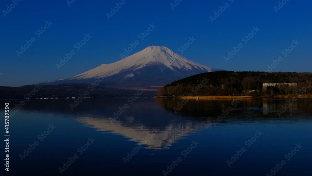 Upside down Fuji from Hirano Lake Yamanaka Japan 02/22/2021 Upside down Fuji from Hirano Lake Yamanaka Japan 02/22/2021