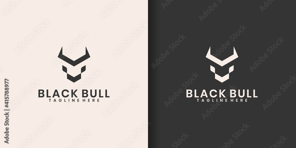 Creative bull horns line icon symbol