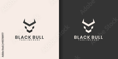 Creative bull horns line icon symbol