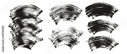 Flat Fan Brush Thick Curved Background High Detail Abstract Vector Background Extra Set 