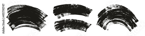 Flat Fan Brush Thick Curved Background High Detail Abstract Vector Background Extra Set 