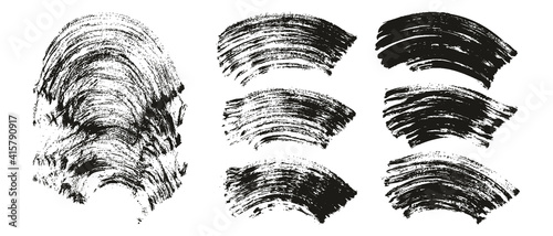 Flat Fan Brush Thick Curved Background High Detail Abstract Vector Background Extra Set 