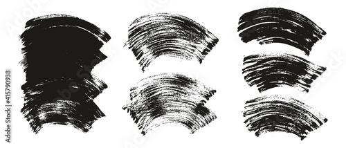 Flat Fan Brush Thick Curved Background High Detail Abstract Vector Background Extra Set 