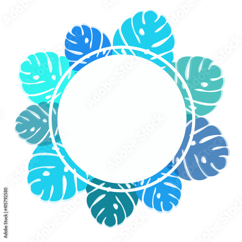 Pattern for logos with monstera leaves