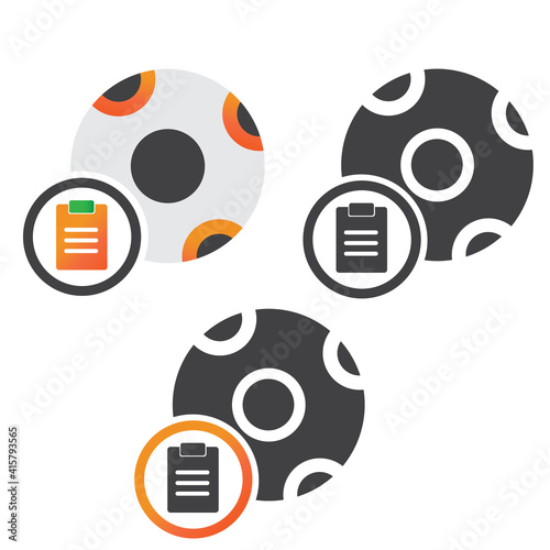 soccer ball task illlustration design. soccer ball task  icon isolated on white background. ready use vector.