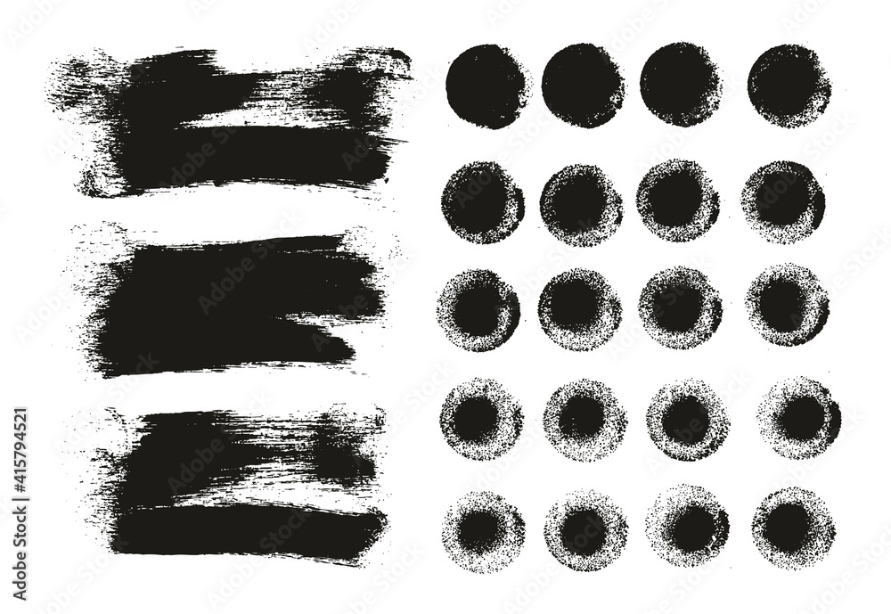Round Sponge Thick Artist Brush Long Background & Straight Lines Mix High Detail Abstract Vector Background Mix Set Round Sponge Thick Artist Brush Long Background & Straight Lines Mix High Detail Abstract Vector Background Mix Set