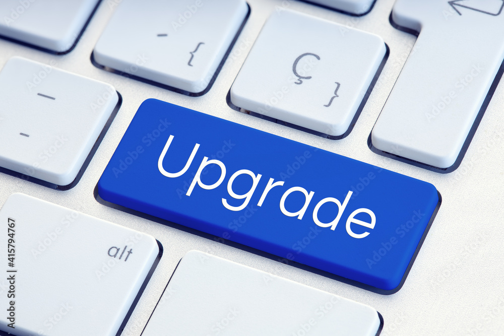 Upgrade Word on blue computer Keyboard Key Upgrade Word on blue computer Keyboard Key