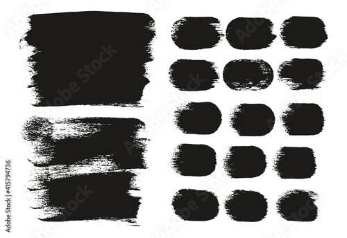 Round Sponge Thick Artist Brush Long Background & Straight Lines Mix High Detail Abstract Vector Background Mix Set 
