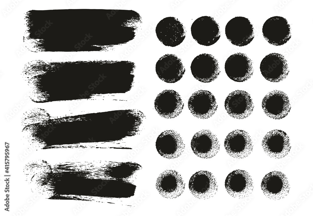 Round Sponge Thick Artist Brush Long Background & Straight Lines Mix High Detail Abstract Vector Background Mix Set Round Sponge Thick Artist Brush Long Background & Straight Lines Mix High Detail Abstract Vector Background Mix Set
