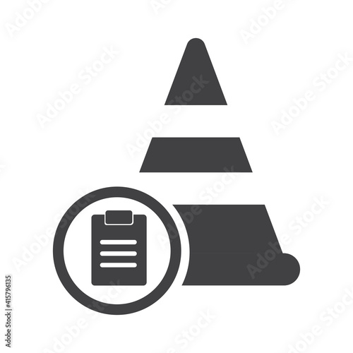 training cone progress report illlustration design. training cone progress report icon isolated on white background. ready use vector.