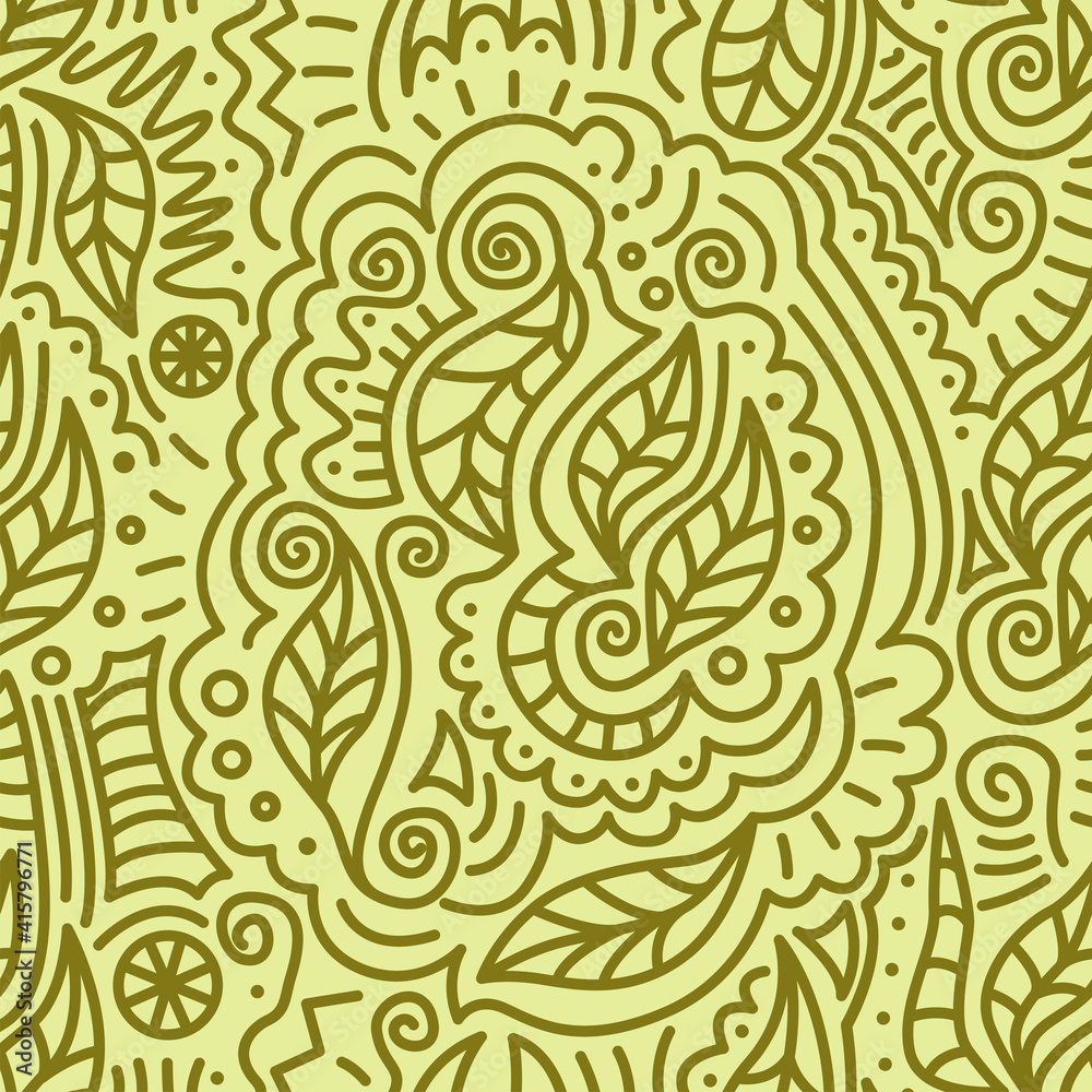 Natural seamless pattern. Vector illustration.